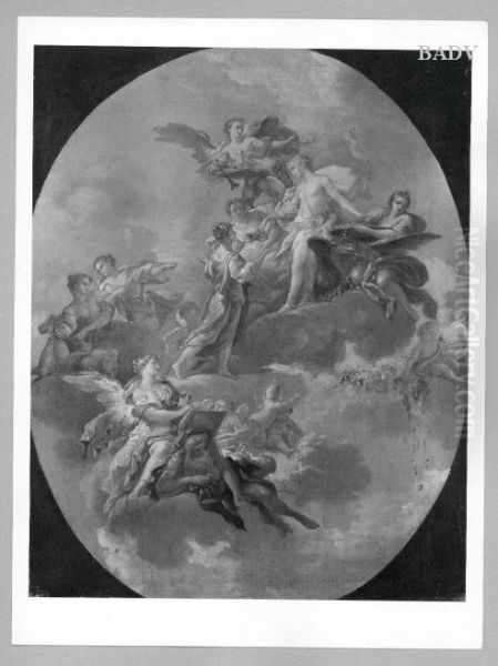 sketch for allegoric plafond-picture - view 1