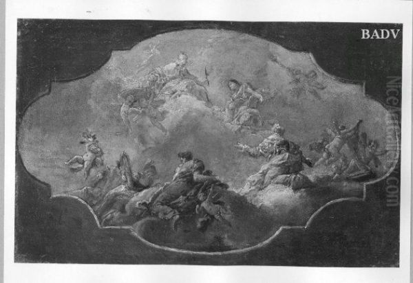 sketch for a plafond - painting - view 1