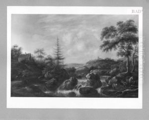 river in rocky-landscape by Allaert van Everdingen