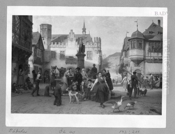 Am Marktbrunnen einer Rheinischen Stadt - view 1