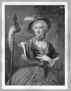 Madame Pompadour als Schaferin by Louis-Jean-Francois Lagrenee