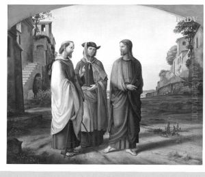 Christ with two followers going to Emaus by Ferdinand Olivier