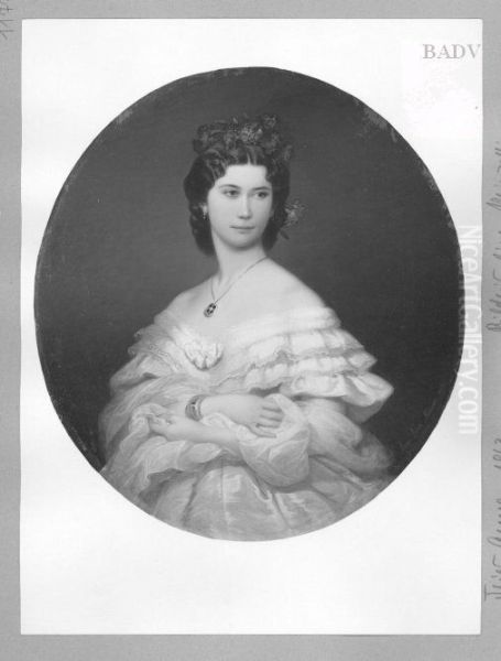 portrait of a lady in white - view 1