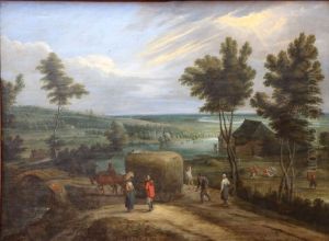 Paysage d'ete, la fenaison.