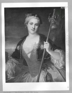 young lady with the attributes of a pilgrim