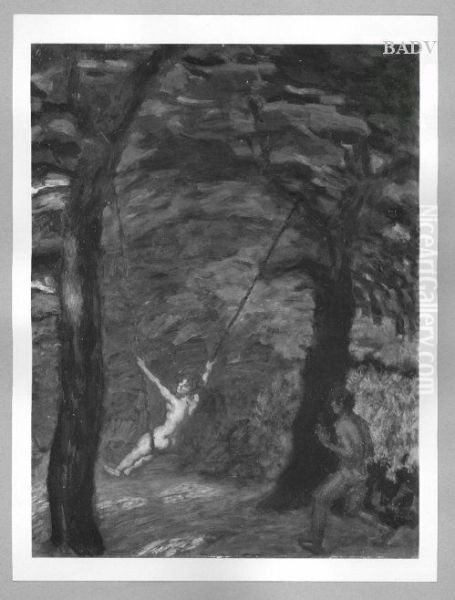 The swing under trees - view 1