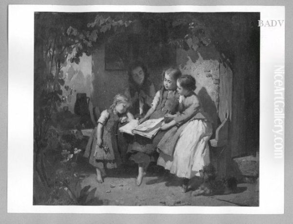 Girls reading - view 1