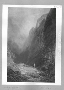 Berglandschaft mit Sennerin