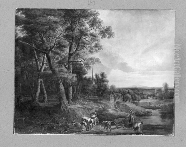 Landscape with a water-mill - view 1