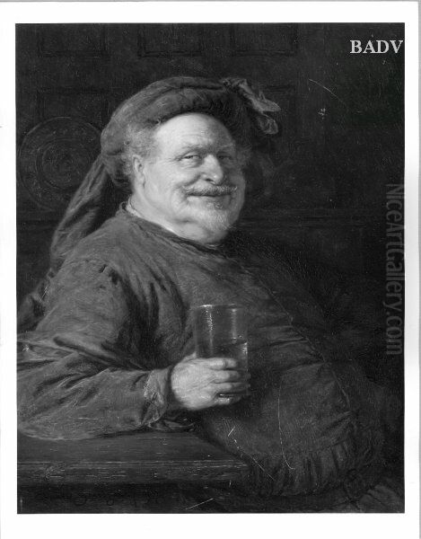 John Falstaff with the wine- glass - view 1