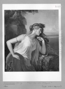 The nymph Calypso, (female figure at the sea-shore = wurde gestrichen) by Johann Georg Hiltensperger