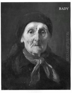 Portrat einer alten Bauerin by Wilhelm Leibl