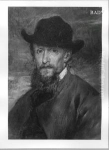 Mannliches Bildnis mit Hut, Maler Reinherz