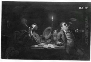 two players, smoking