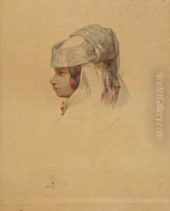 Profil De Jeune Orientale by Charles Camino