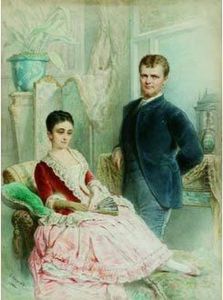 Couple Dans Un Interieur by Charles Camino
