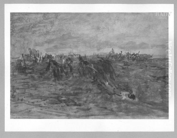 Landschaftsskizze, unvollendet (Skizze zum Verwundetentransport) - view 1