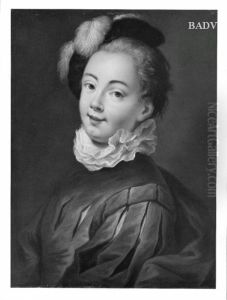 Madchenbildnis mit Federbarett und Halskrause by Christian Wilhelm Ernst Dietrich
