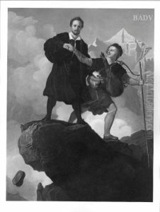 Manfred and his saver in the mountains