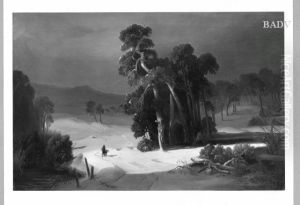 Winterlandscape + wanderer