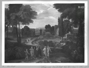 Klassische Landschaft mit Staffage (Christus und seine Junger) by Francisque Millet