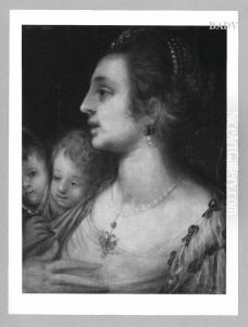 woman with Child and mirror by Frans Floris I