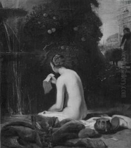 bathseba bathing by Rembrandt