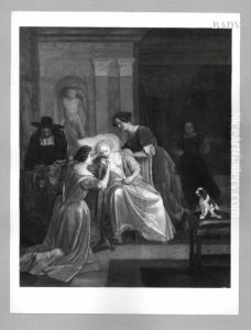 Interior with sick lady