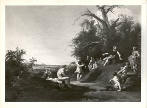 Landschaft mit Gottern und Satyren by Moses van Uyttenbroeck