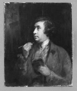Herrenportrat im rotem Frack by Of Sir Joshua Reynolds