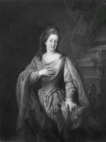 Bildnis einer Dame mit Diadem und rotem Umhang - view 1
