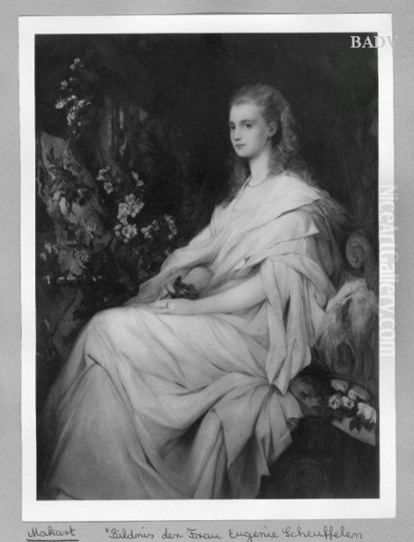 Portrait of a lady in a white dress ( Eugenie Scheufelen) - view 1
