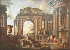 L'aumone faite a Belissaire by Giovanni Paolo Panini