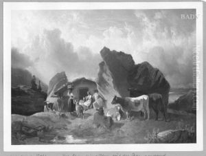 the Steinleinalm at the Kampenwand by Friedrich Voltz