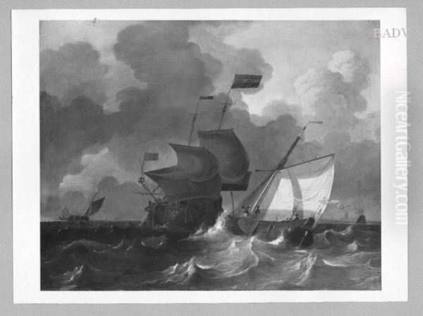 Sea-piece, sailing boats in full speed - view 1