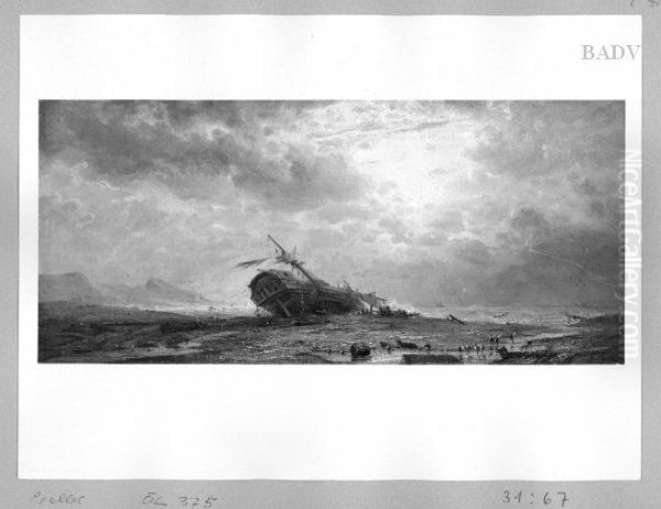 a wreck at the beach - view 1