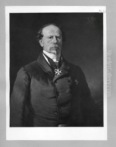 Herrenbildnis mit Orden, Carl Friedrich Christoph von Schonberg by Ferdinand von Rayski