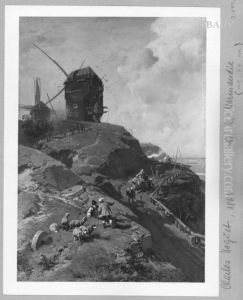 Landschaft mit Windmuhle und Staffage