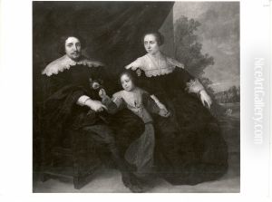 sitting married couple with daughter