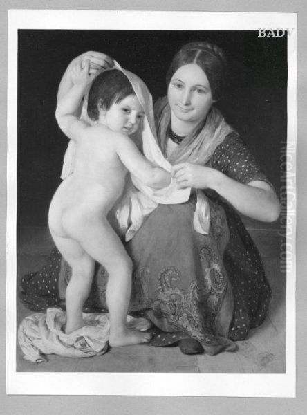 girl with child - view 1