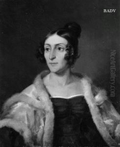 Portrat der Baronin Malinka von Heynitz geb. v. Boxberg (Clara Auguste von Boxberg, geb. von Broizem) by Ferdinand von Rayski