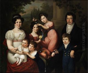 Gruppenportrait Der In Italien Ansassigen Familie Di Borbone-spagna by Giuseppe Cammarano