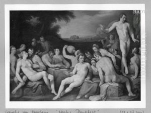 Noah's festival to thank God by Cornelis van Haarlem