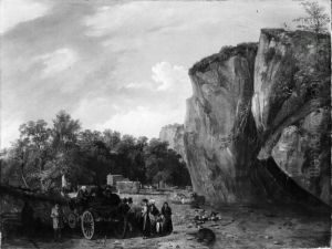 Felsenlandschaft mit Staffage by Wolfgang Adam Topffer