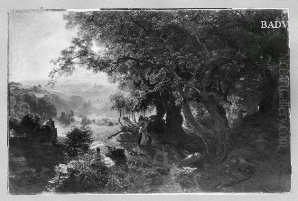 Landscape with Kreuzenstein castle - view 1