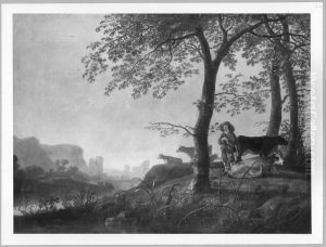 Landschaft mit Hirt und Kuhen by Aelbert Cuyp