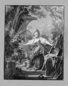 Das Blindekuhspiel by Jean-Honore Fragonard