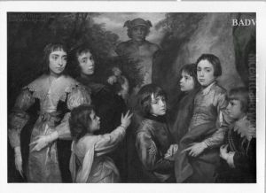 Family of Oliver St. John Earl of Bolingbroke ( Inscription upper corner left