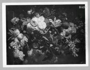Blumenstillleben mit Fruchten by Jan Van Huysum