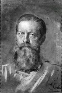 Portrat Kaiser Friedrichs III. by Lenbach Franz Von